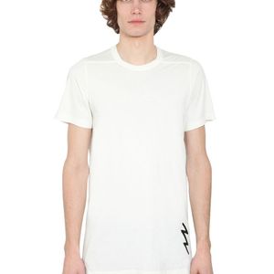 メンズ Rick Owens 刺繍 コットンジャージーtシャツ ホワイト