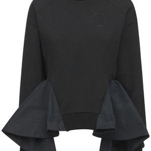 Felpa In Jersey Di Cotone Organico di Alexander McQueen in Nero