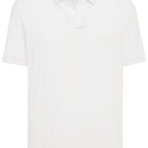 メンズ Giorgio Armani ビスコースポロシャツ ホワイト