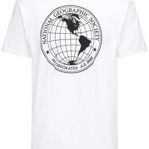 T-shirt "national Geographic" In Jersey di Vans in Bianco da Uomo