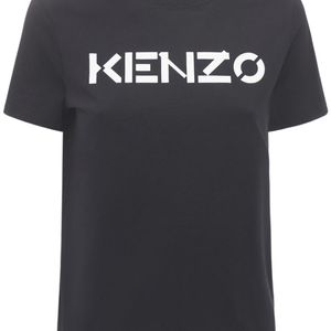 KENZO Schwarz T-shirt Aus Baumwolljersey Mit Logo