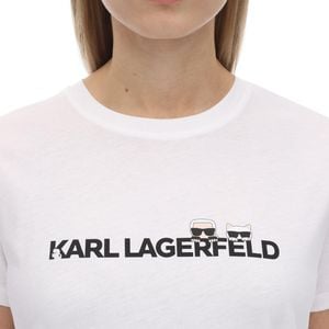Karl Lagerfeld コットンジャージーtシャツ ホワイト
