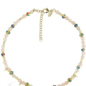 Iosselliani Beaded Rose Quartz Necklace
