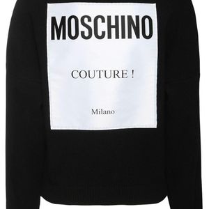 Moschino カシミア&ウールニットセーター ブラック