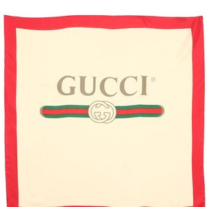 Gucci シルクツイルスカーフ ナチュラル