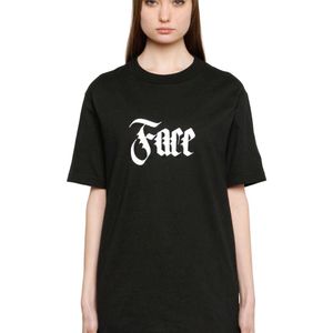 Facetasm Schwarz T-shirt Aus Baumwolle Mit Gesichtsdruck