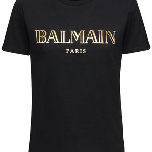 Balmain コットンジャージーtシャツ ブラック