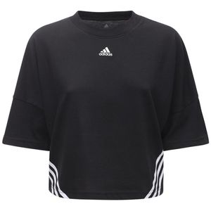 Adidas Originals クロップドtシャツ ブラック