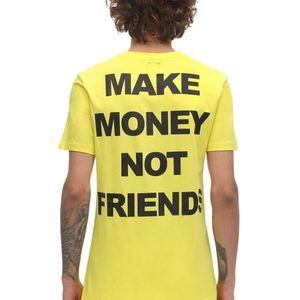 T-shirt En Jersey De Coton Imprimé Logo MAKE MONEY NOT FRIENDS pour homme en coloris Jaune