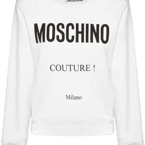 Moschino Couture Milano コットンスウェットシャツ ホワイト