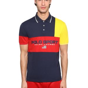 メンズ Polo Ralph Lauren コットンピケポロシャツ ブルー