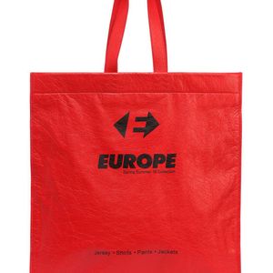 Tote Bag En Cuir "supermarket Europa" Balenciaga pour homme en coloris Rouge