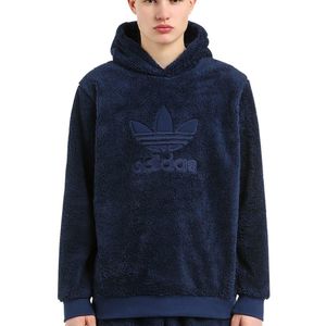 Adidas Originals Kapuzensweatshirt Aus Plüsch "winterized" in Blau für Herren