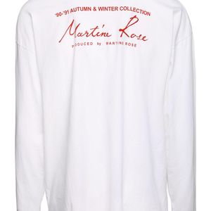 メンズ Martine Rose Season ジャージーモックネック長袖tシャツ ホワイト