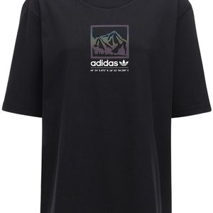 Adidas Originals Adiplore オーバーサイズグラフィックtシャツ ブラック