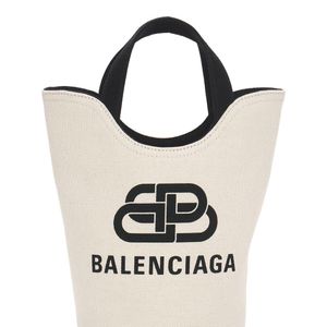 Balenciaga Wave Monogram New キャンバストートバッグ ブラック