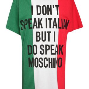 Moschino Italian Slogan ジャージードレス