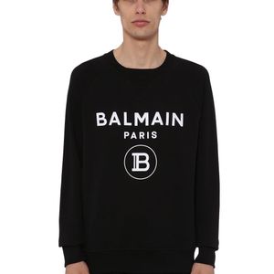 メンズ Balmain コットンジャージースウェットシャツ ブラック