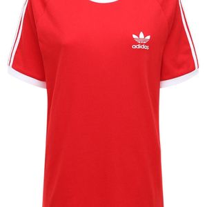 Adidas Originals 3-stripes コットンtシャツ レッド