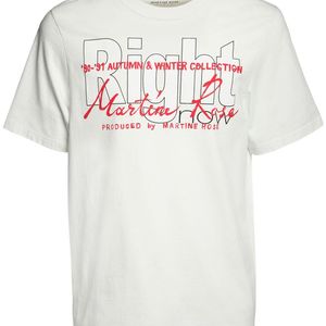 Martine Rose Bedrucktes T-shirt Aus Baumwolle in Weiß für Herren