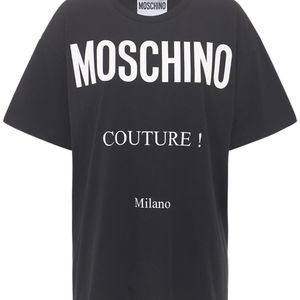 Moschino Couture Milan コットンジャージーtシャツ ブラック