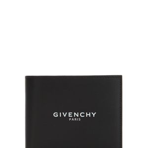 メンズ Givenchy レザー 二つ折り札入れ ブラック