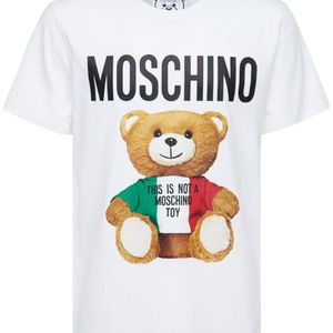 メンズ Moschino Teddy Tricolor コットンtシャツ ホワイト