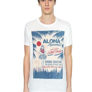 メンズ DSquared² Aloha コットンジャージーtシャツ ホワイト