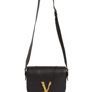 Versace Virtus サドルショルダーバッグ ブラック