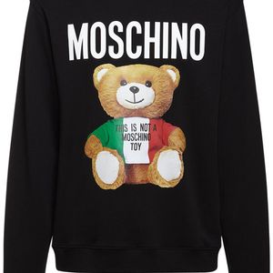 メンズ Moschino Tricolor Teddy コットンスウェットシャツ ブラック