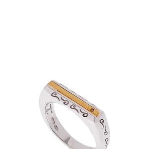MARCO DAL MASO Metallic Ara Polished Silver Ring for men