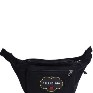 メンズ Balenciaga ナイロンベルトバッグ ブラック