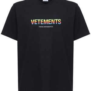 T-shirt In Cotone di Vetements in Nero da Uomo