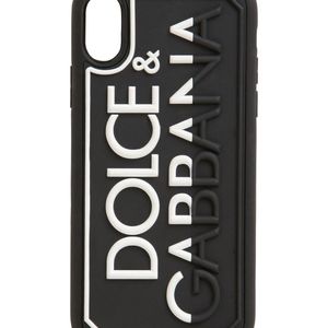 Dolce & Gabbana エンボスラバーiphone X/xsカバー ブラック