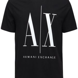 メンズ Armani Exchange Icon コットンジャージーtシャツ ブラック