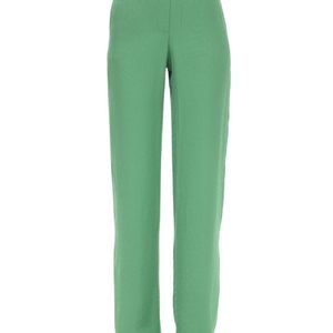 Pantalon En Viscose Jacquard Matériel en coloris Vert