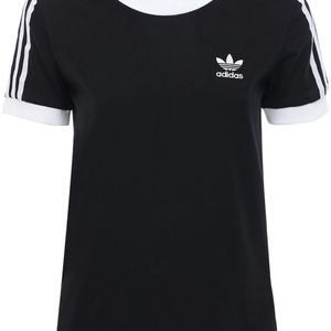 Adidas Originals 3 Stripes コットンtシャツ ブラック