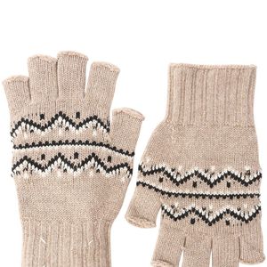 Maison Margiela Fingerlose Handschuhe Aus Wolljacquardstrick in Natur für Herren