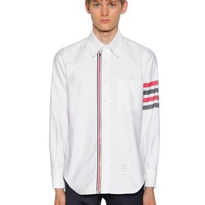 Thom Browne Oxford-Hemd mit Reißverschluss in Weiß für Herren