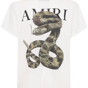 メンズ Amiri Snake ジャージーtシャツ ホワイト