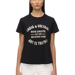Zadig & Voltaire コットンジャージーtシャツ ブラック
