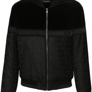 メンズ Dolce & Gabbana Dg ベルベット&ジャカードジャケット ブラック