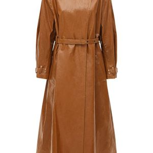 Trench-coat En Lin Mélangé Enduit "corly" Isabel Marant en coloris Marron