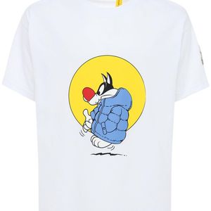 Moncler Genius Weiß Bedrucktes T-shirt Aus Baumwolle "jw Anderson"