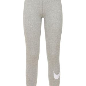 Nike Grau Leggings Mit Mittlerer Taille "swoosh"
