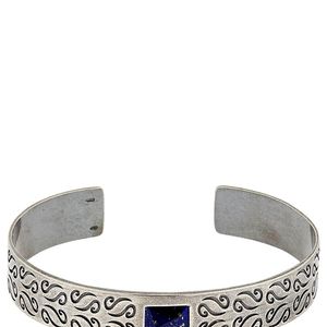 MARCO DAL MASO Metallic Ara Silver Bracelet W/ Lapis Lazuli