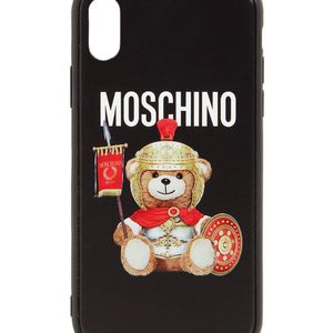 Moschino Schwarz Iphone X/xs-cover Mit Teddydruck