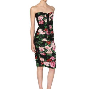 Dolce & Gabbana Floral レースアップドレス