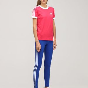 Adidas Originals 3 Stripes コットンtシャツ ピンク