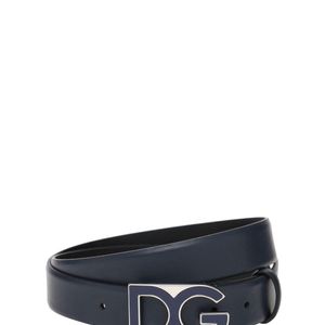 メンズ Dolce & Gabbana Dg レザーベルト 30mm ブルー
